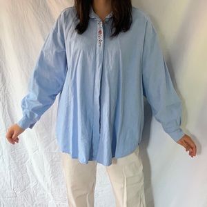 Vintage Denim Maternity Button Down Shirt